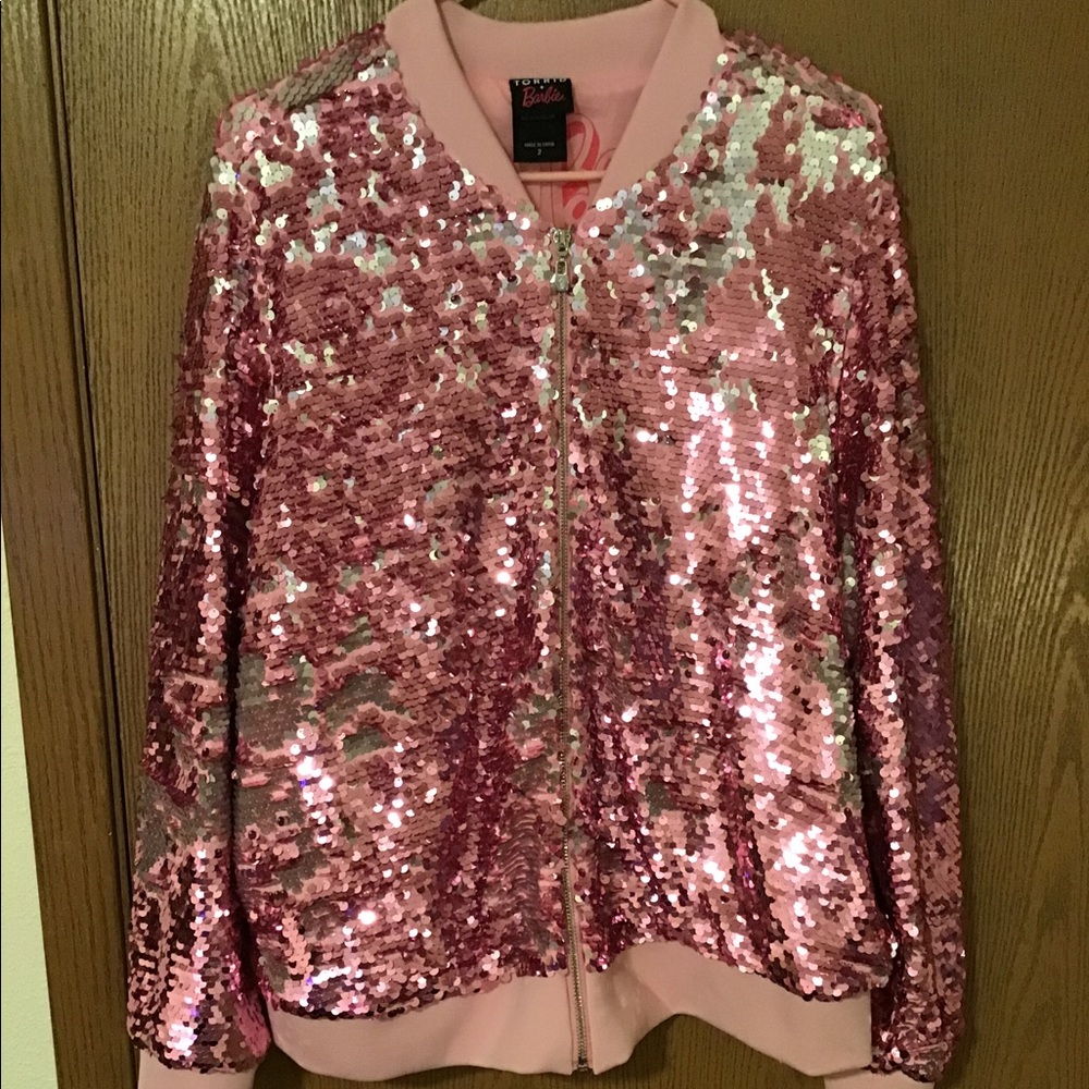 Torrid Barbie Bomber Jacket.